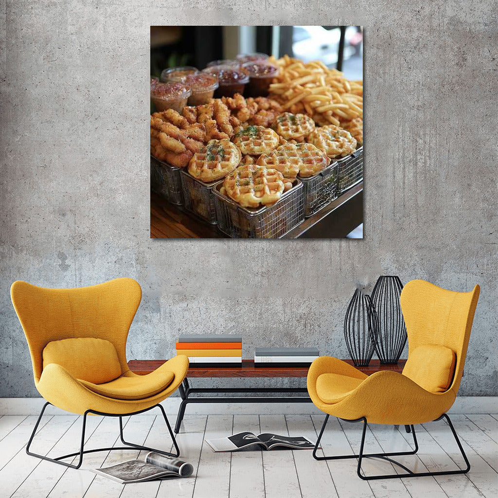 Epic Trio: Waffles, Nuggets and Fries