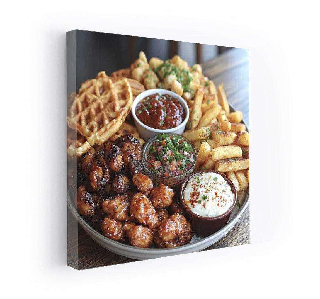 Gourmet Paradise: Waffles, Wings and Fries