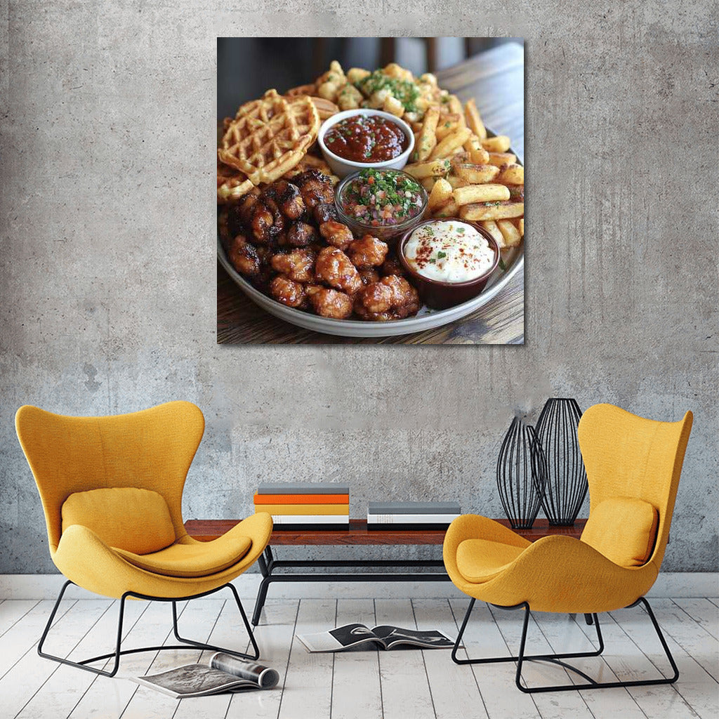 Gourmet Paradise: Waffles, Wings and Fries