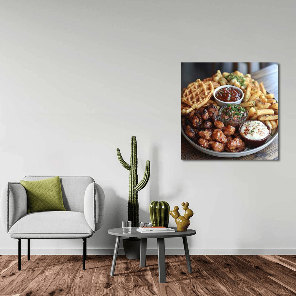 Gourmet Paradise: Waffles, Wings and Fries