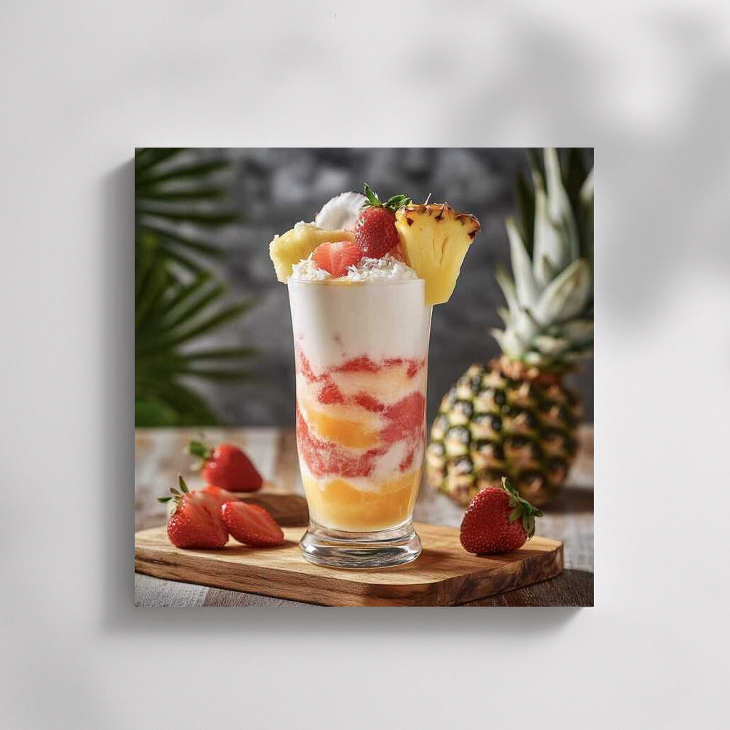 Tropical Fruit Cocktail: Tasty Paradise on the Wall