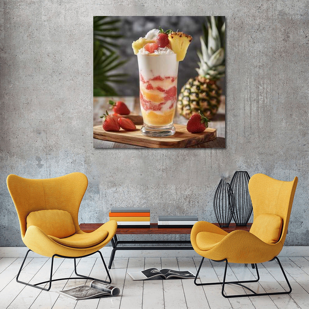 Tropical Fruit Cocktail: Tasty Paradise on the Wall