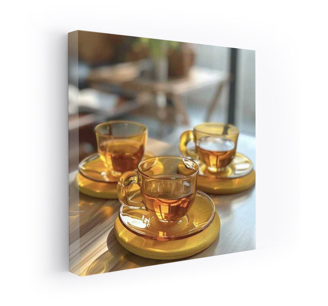 Morning Light: Glass Tea Set and Lemon Sponge Cake