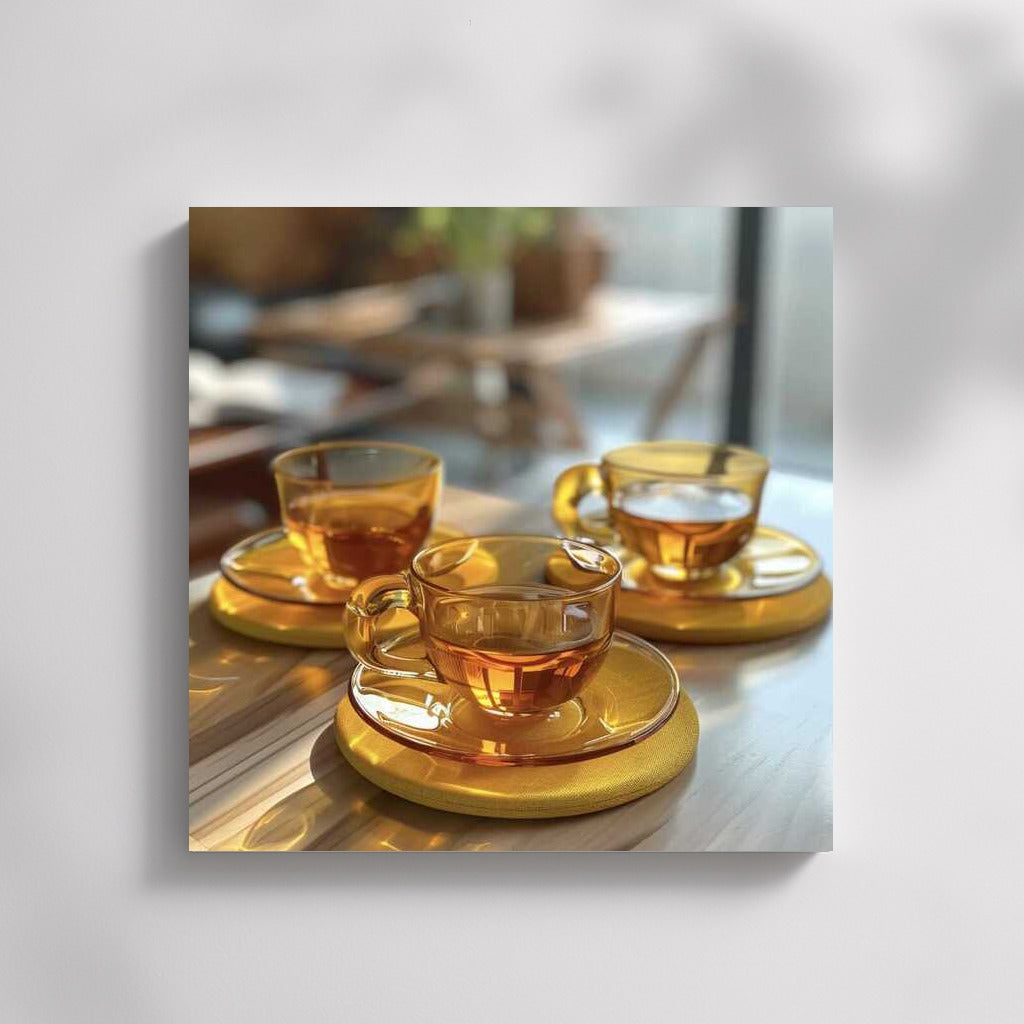 Morning Light: Glass Tea Set and Lemon Sponge Cake