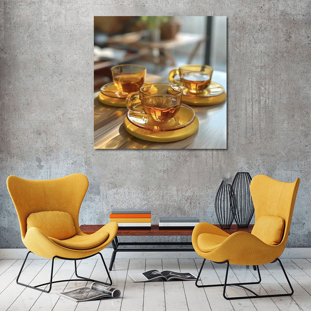 Morning Light: Glass Tea Set and Lemon Sponge Cake