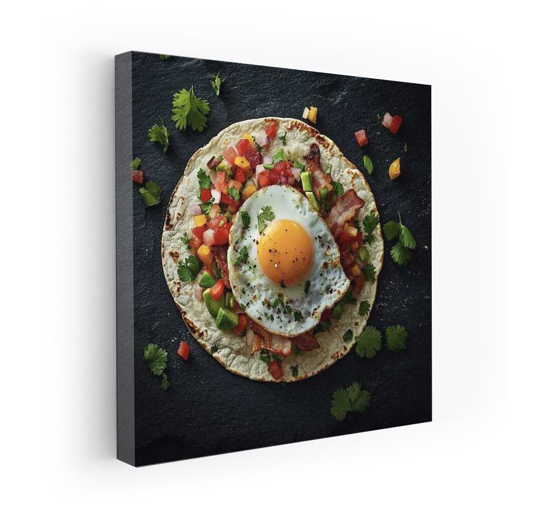 Mexican Breakfast: Fried Egg on Flatbread