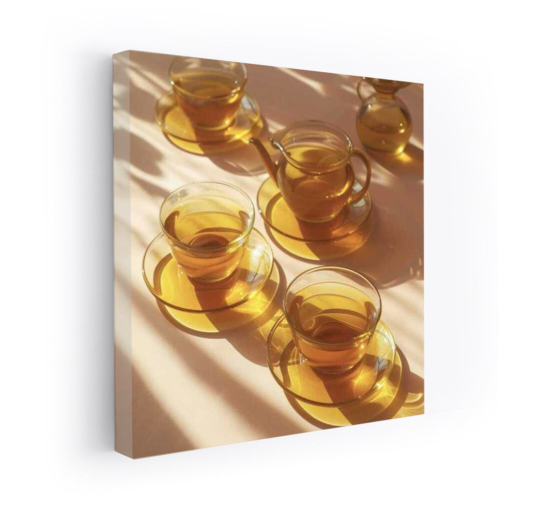 Sunshine on Glass Tea Set with Lemon Tart