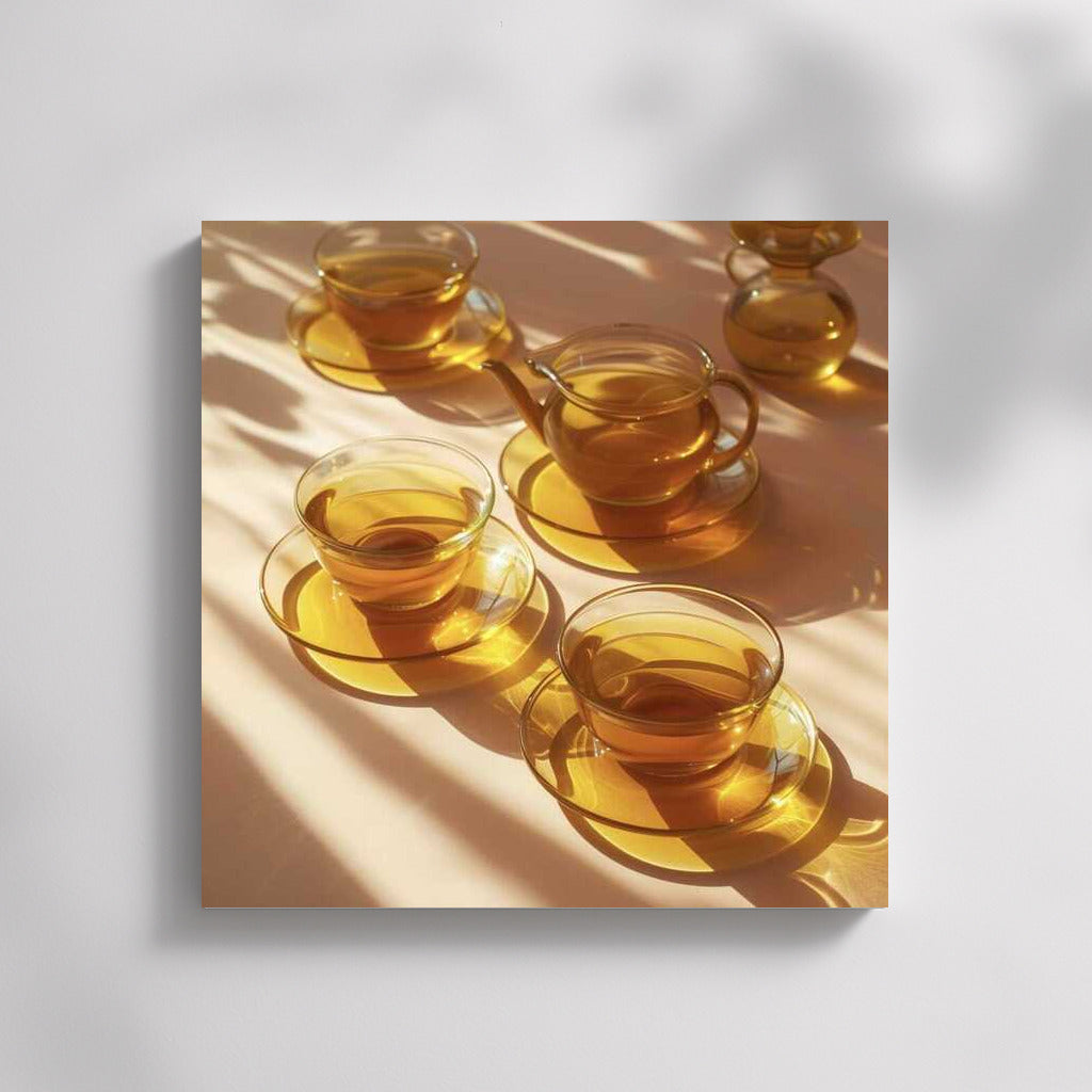 Sunshine on Glass Tea Set with Lemon Tart