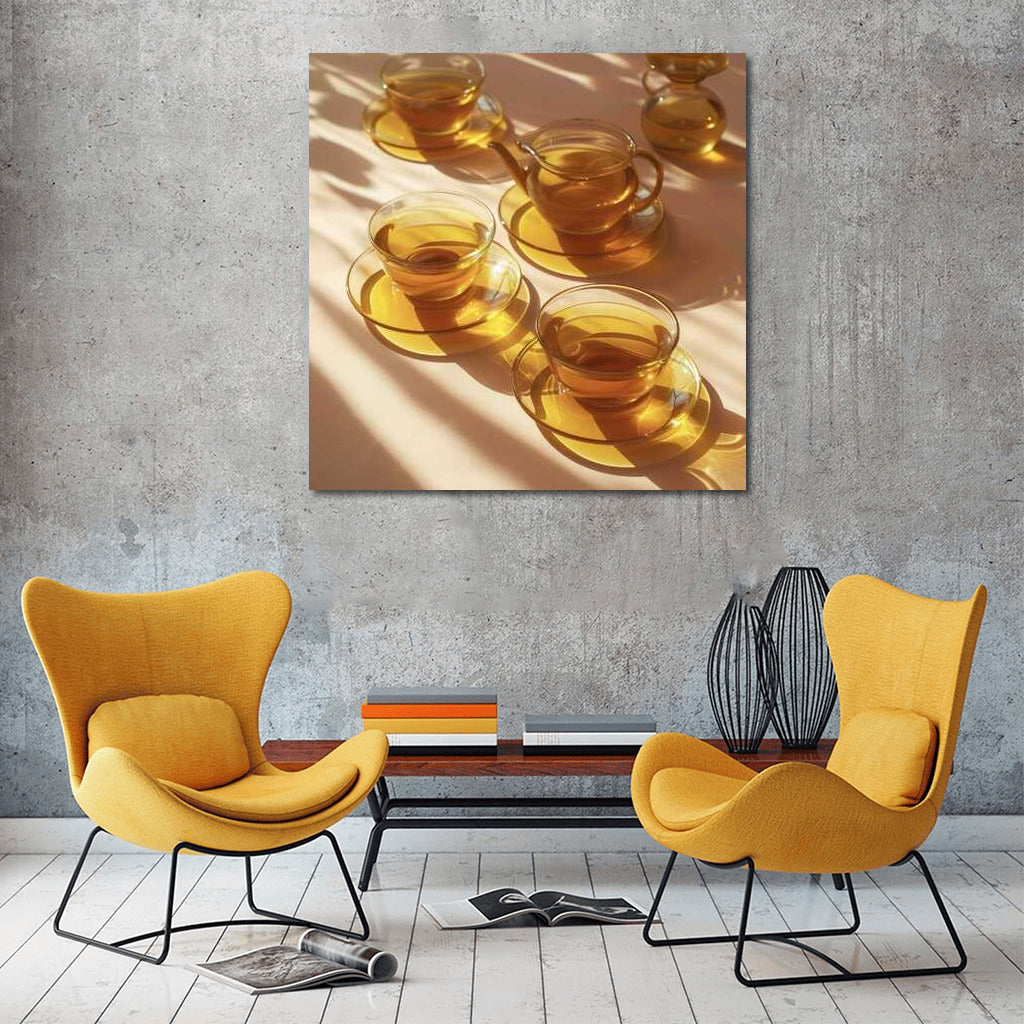 Sunshine on Glass Tea Set with Lemon Tart