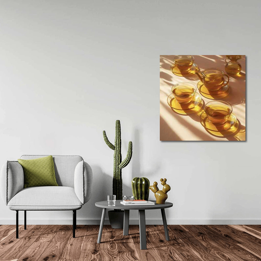 Sunshine on Glass Tea Set with Lemon Tart