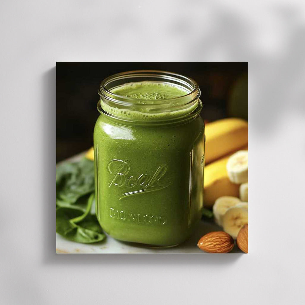 Emerald Blast: Apple Banana Spinach Smoothie