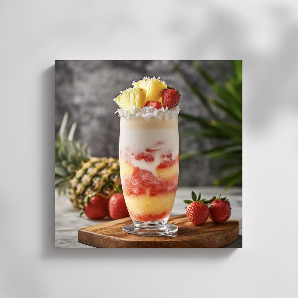 Fruit Cocktail: Pineapple and Strawberry