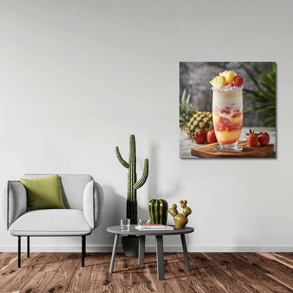 Fruit Cocktail: Pineapple and Strawberry