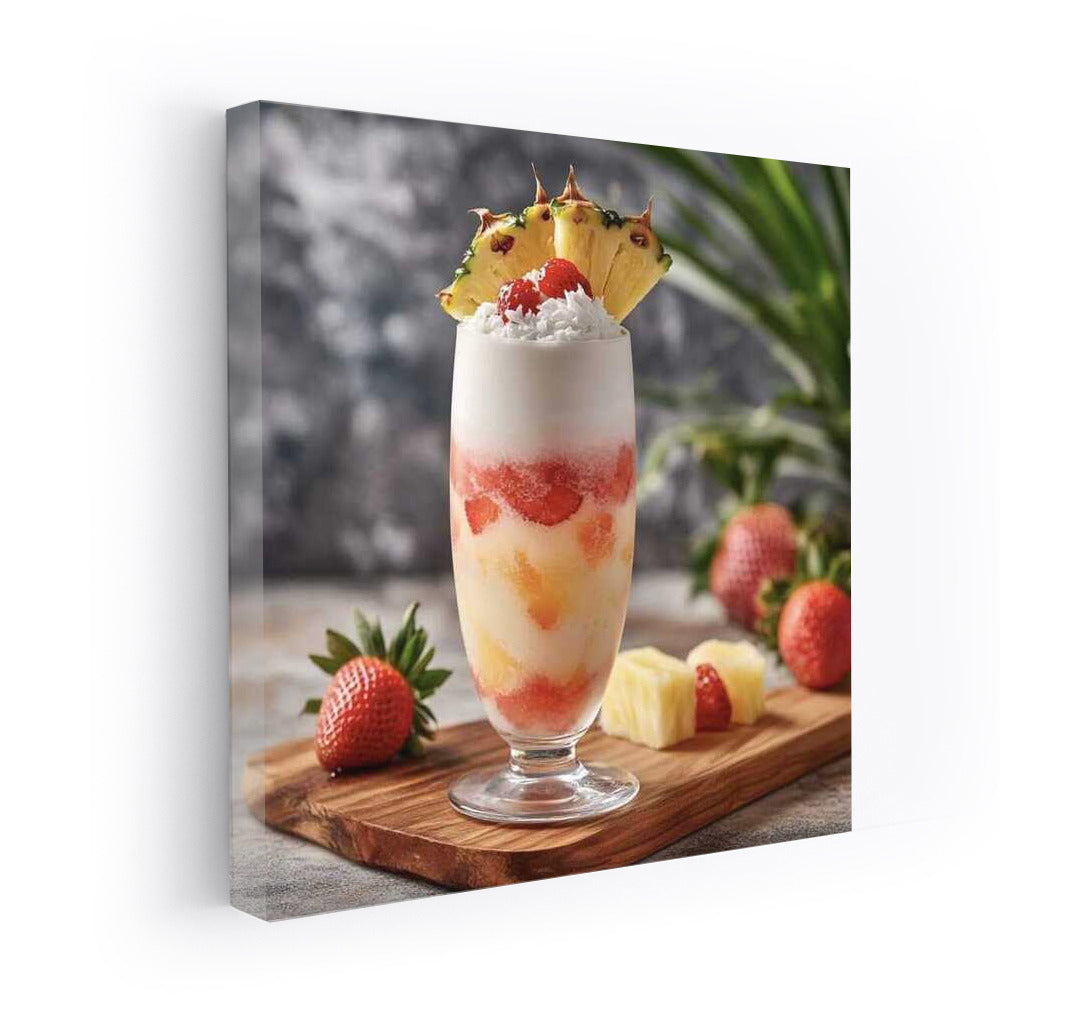 Tropical Cocktail: Pineapple, Strawberry, Coconut for Wall Decor