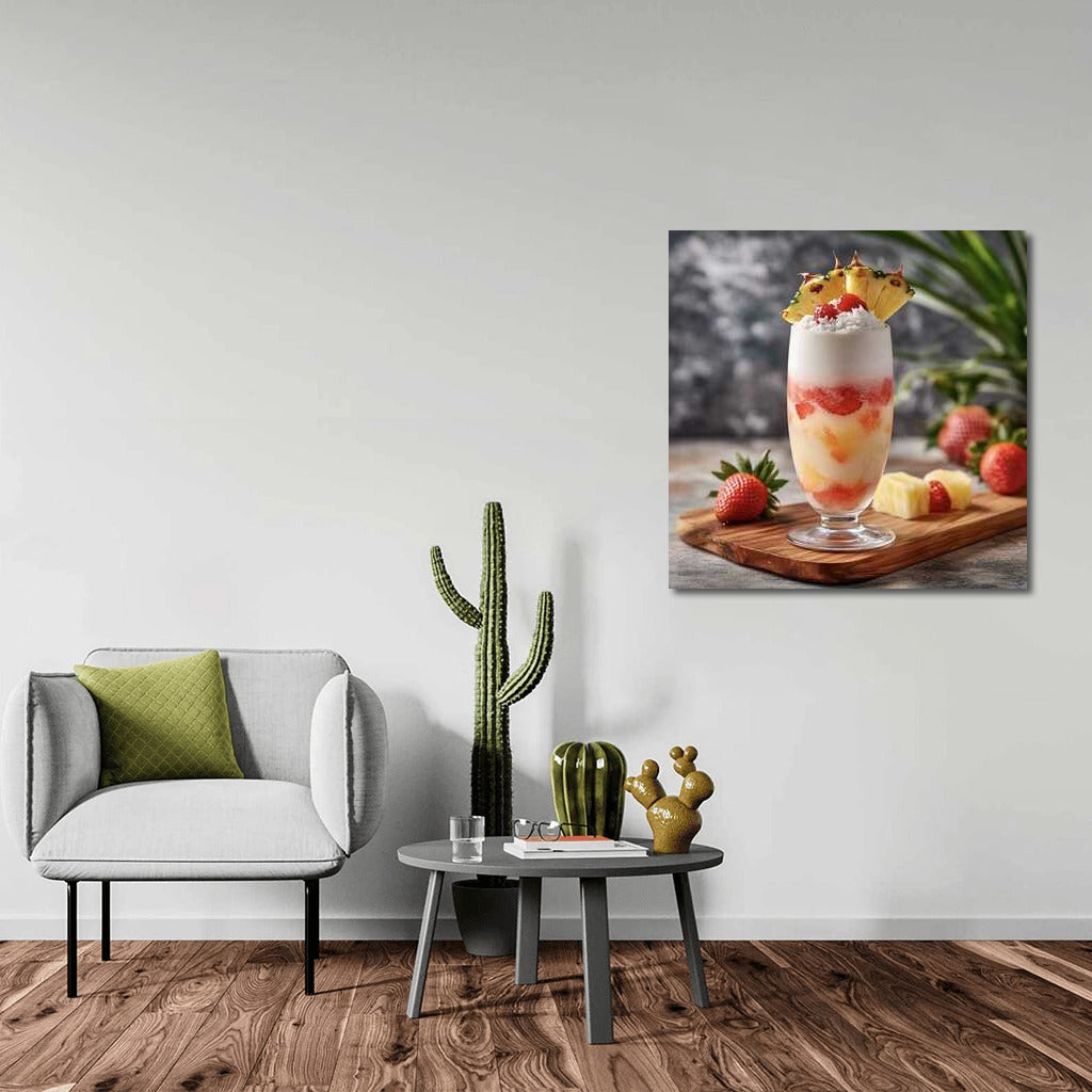 Tropical Cocktail: Pineapple, Strawberry, Coconut for Wall Decor