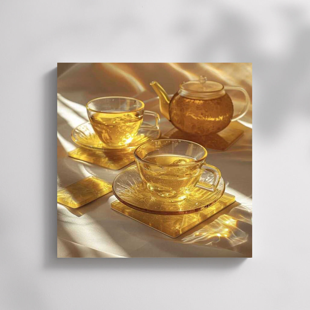 Glass Symphony Tea Set: An Elegant Dessert Study