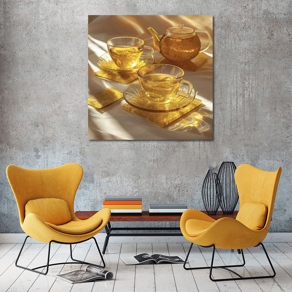 Glass Symphony Tea Set: An Elegant Dessert Study