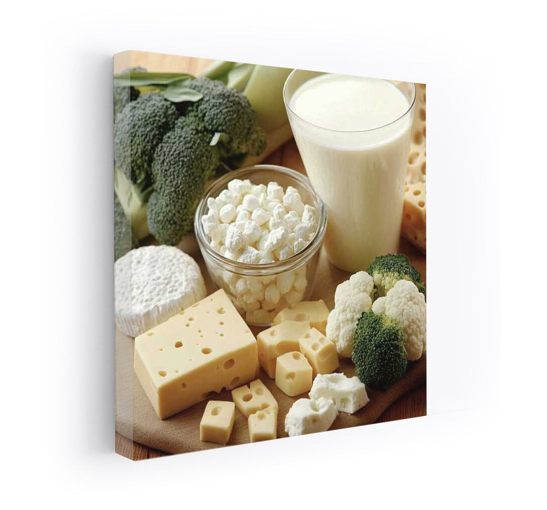 Calcium Symphony: Milk, Cheese and Vegetables on Your Wall