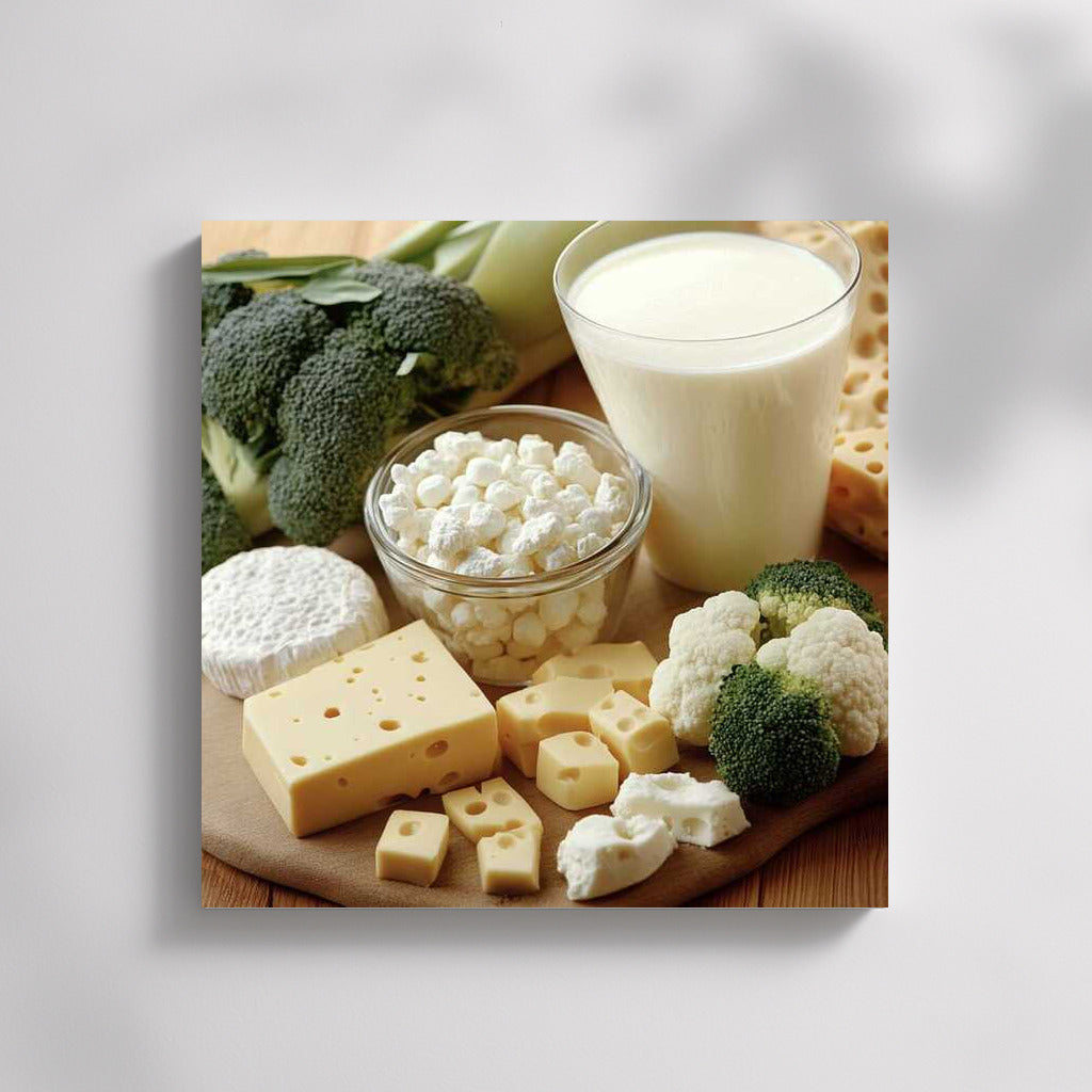 Calcium Symphony: Milk, Cheese and Vegetables on Your Wall