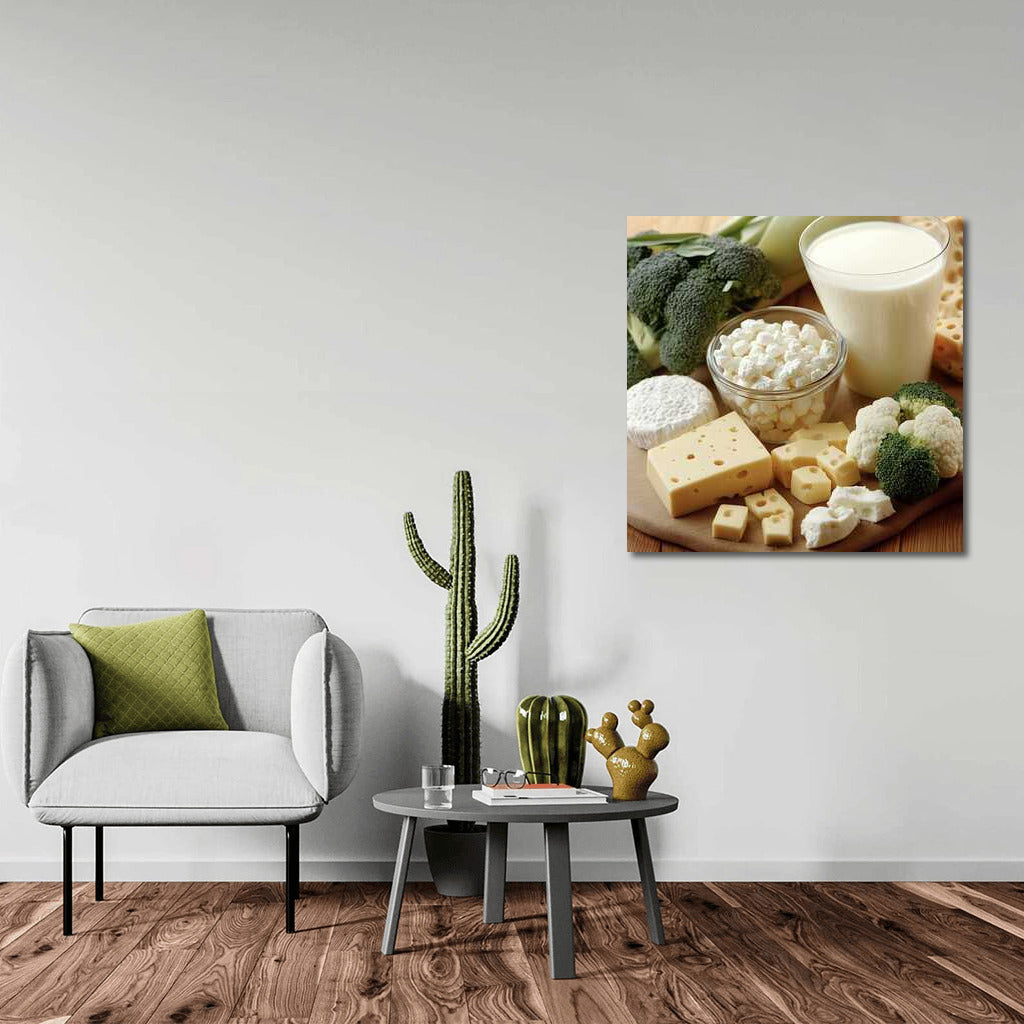 Calcium Symphony: Milk, Cheese and Vegetables on Your Wall