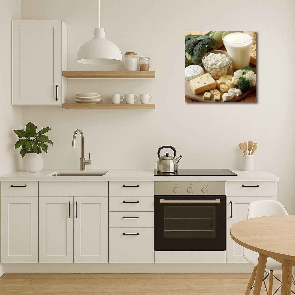 Calcium Symphony: Milk, Cheese and Vegetables on Your Wall