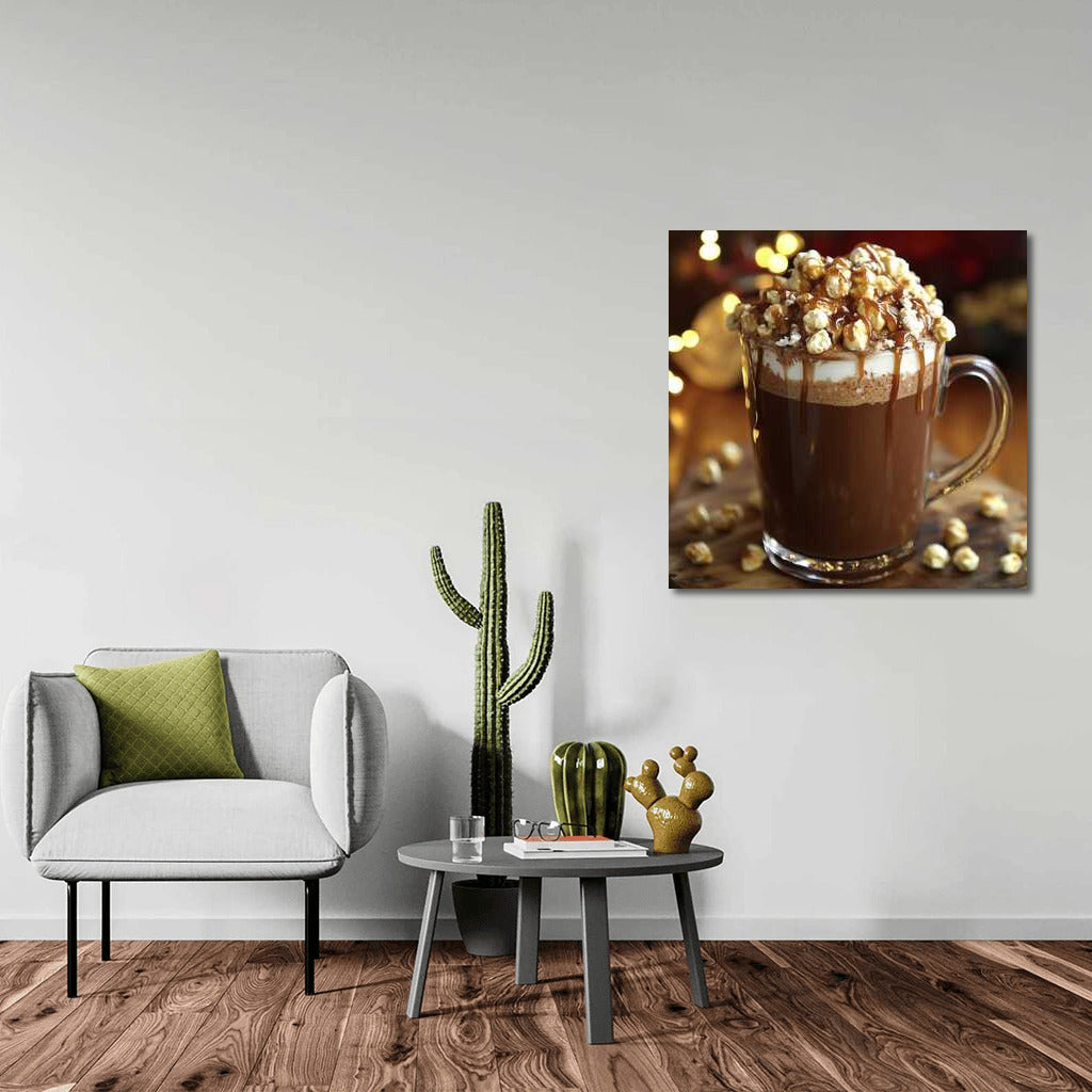 Hot Chocolate with Caramel Popcorn: Sweet Temptation