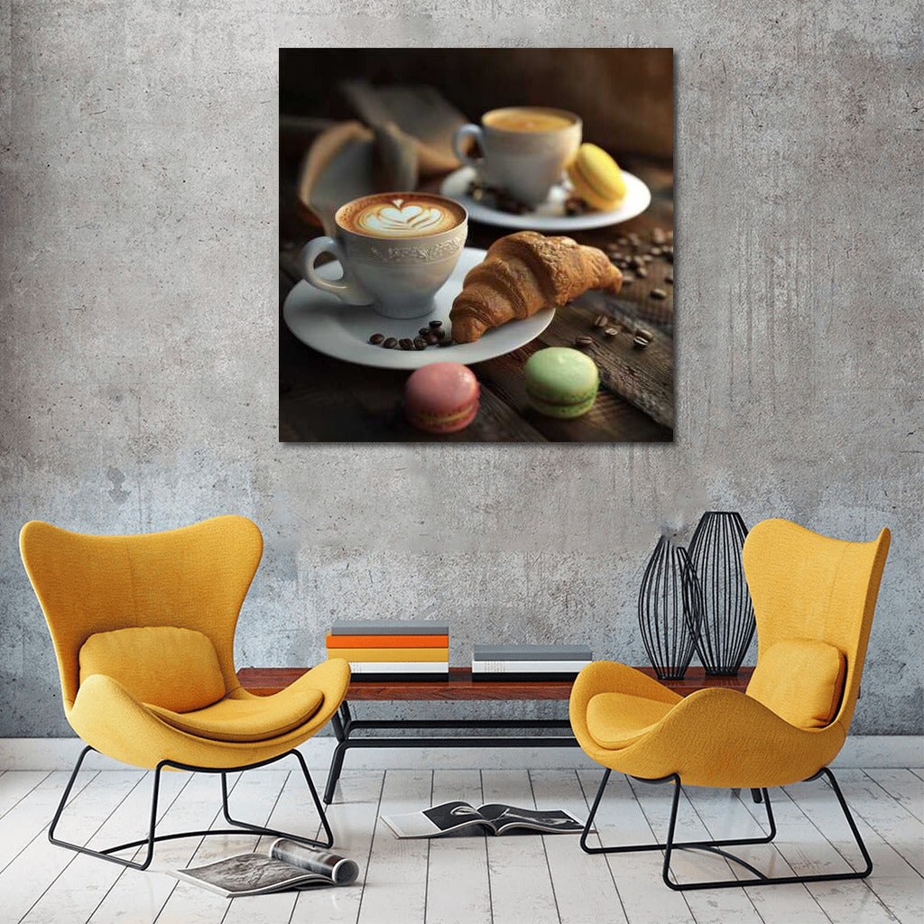 Cappuccino and Croissant: Morning Warmth in Cozy Coffee Style