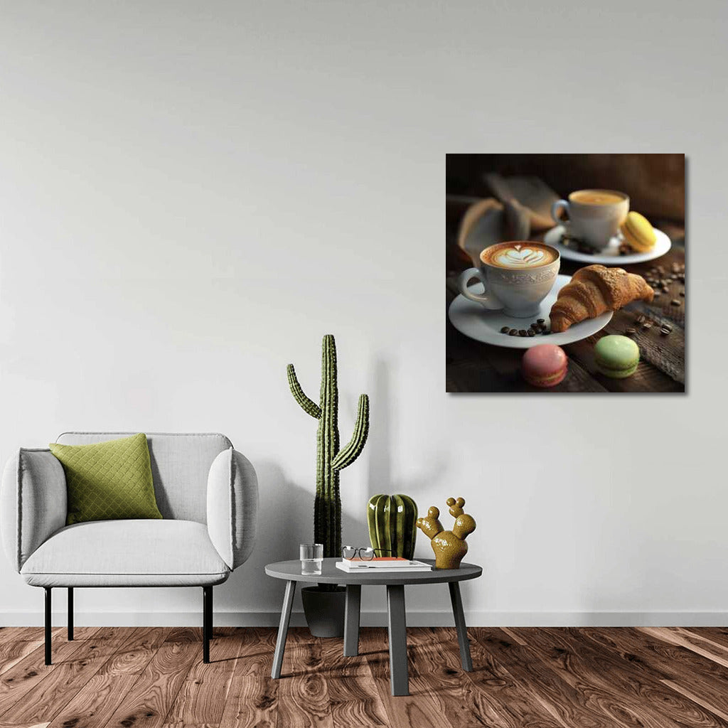 Cappuccino and Croissant: Morning Warmth in Cozy Coffee Style
