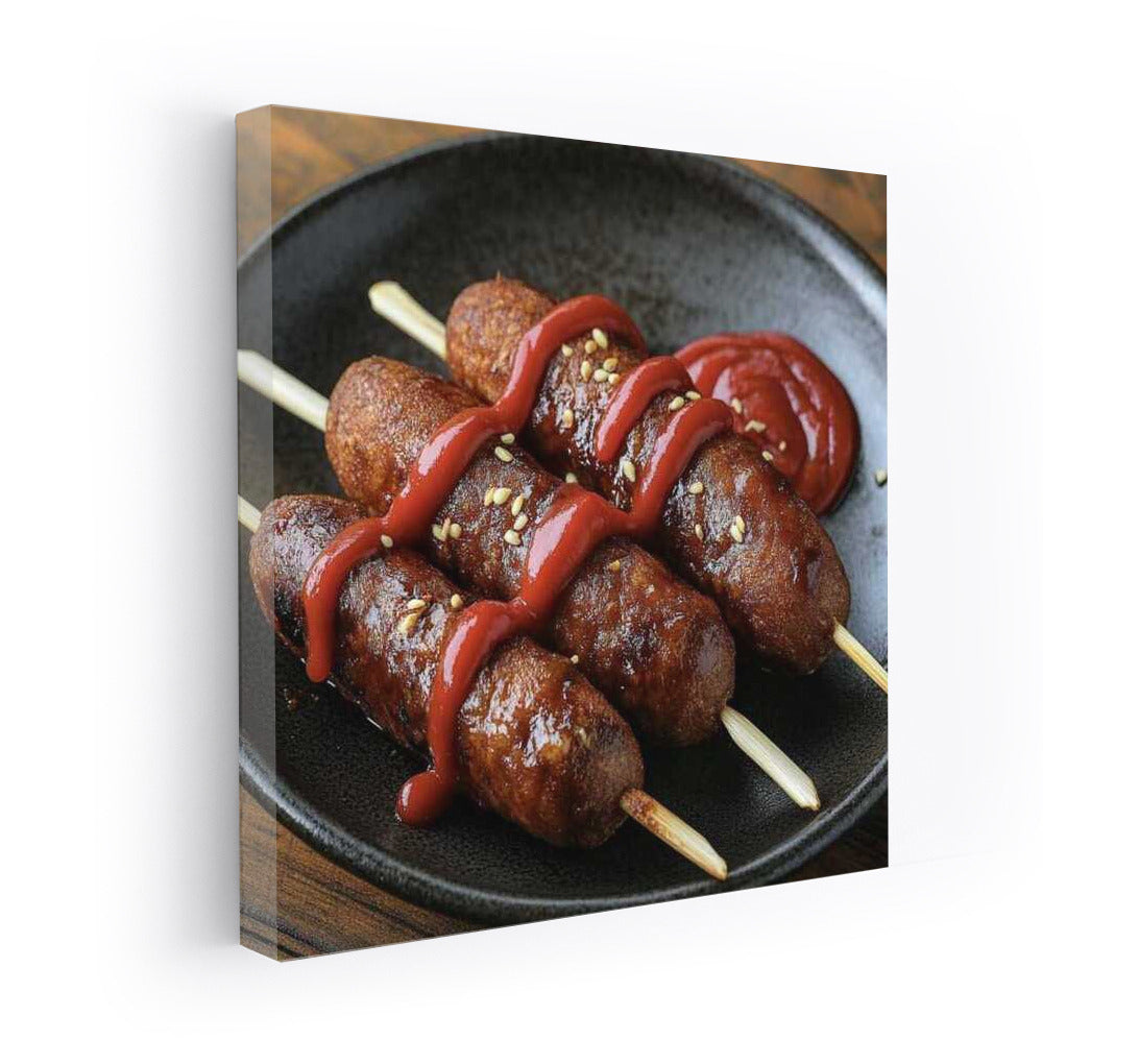 Juicy Corndogs with Ketchup: Tasty Mood