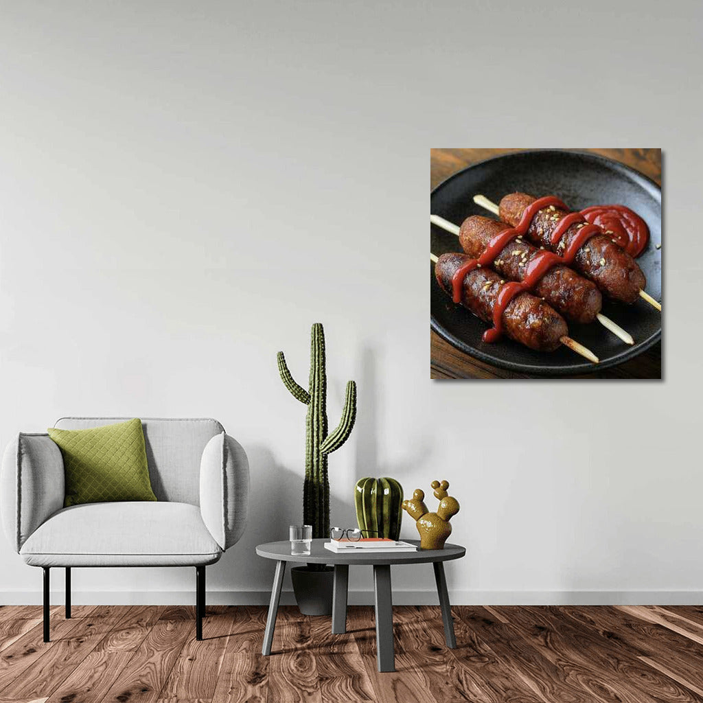 Juicy Corndogs with Ketchup: Tasty Mood