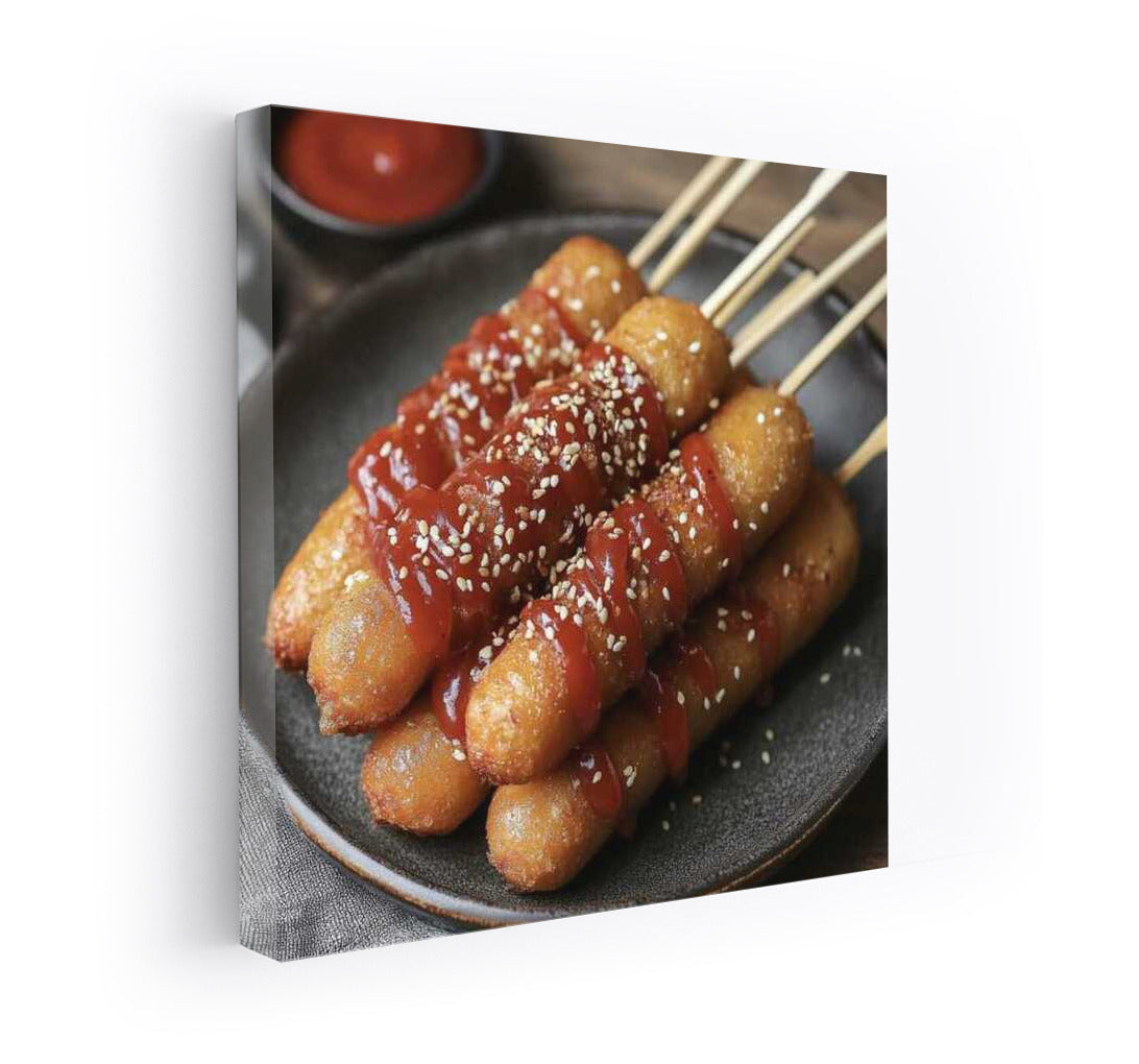 Corndogs with Ketchup: Taste of the Streets on Your Wall