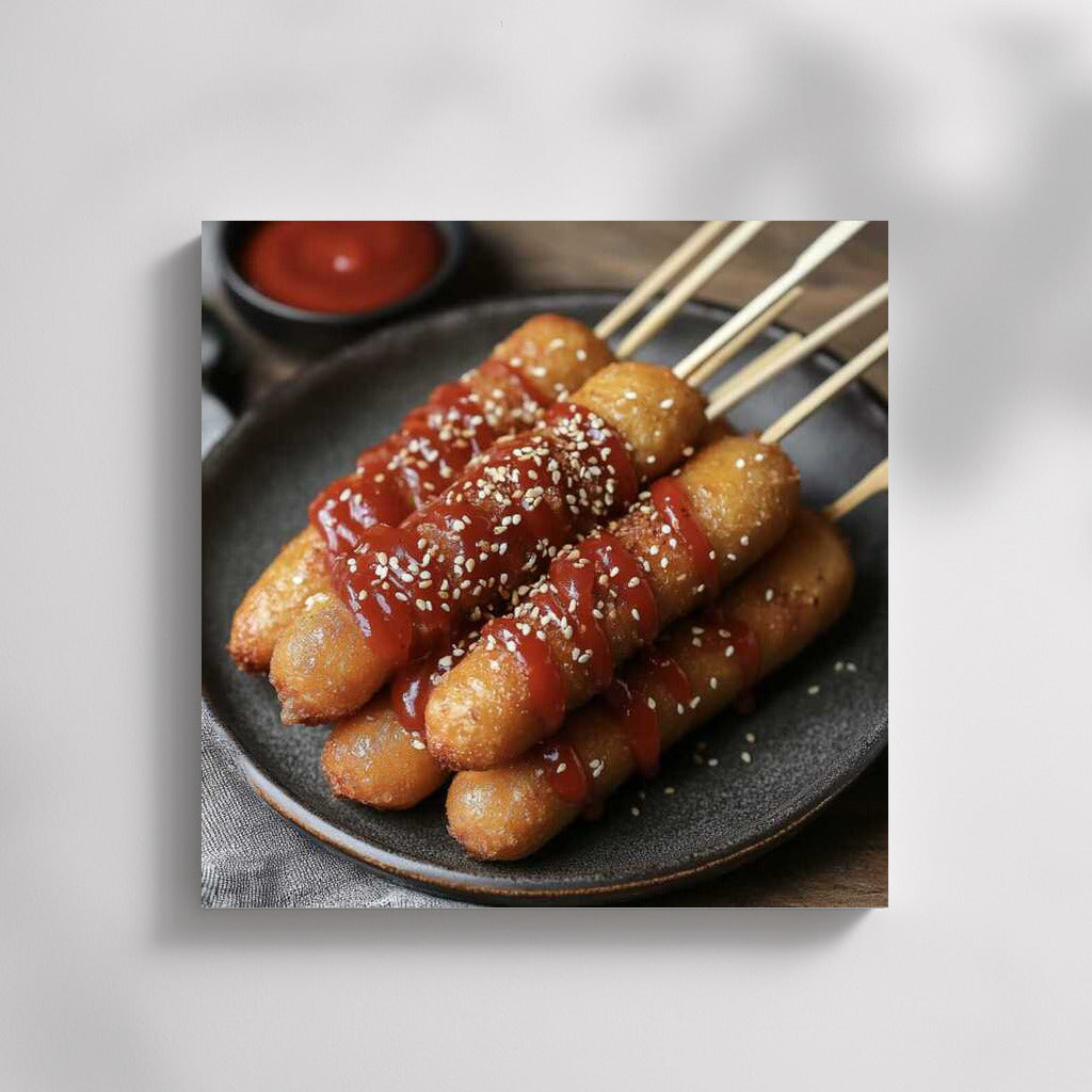 Corndogs with Ketchup: Taste of the Streets on Your Wall