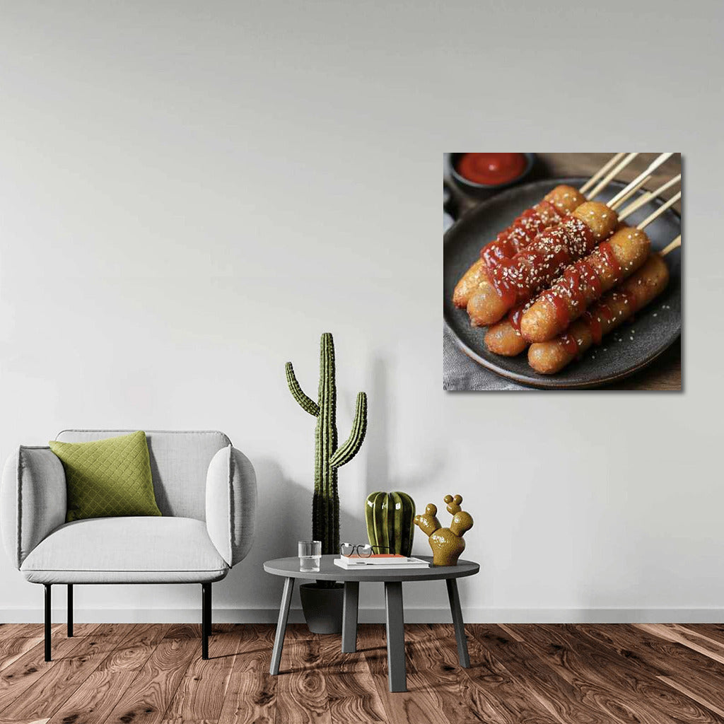 Corndogs with Ketchup: Taste of the Streets on Your Wall
