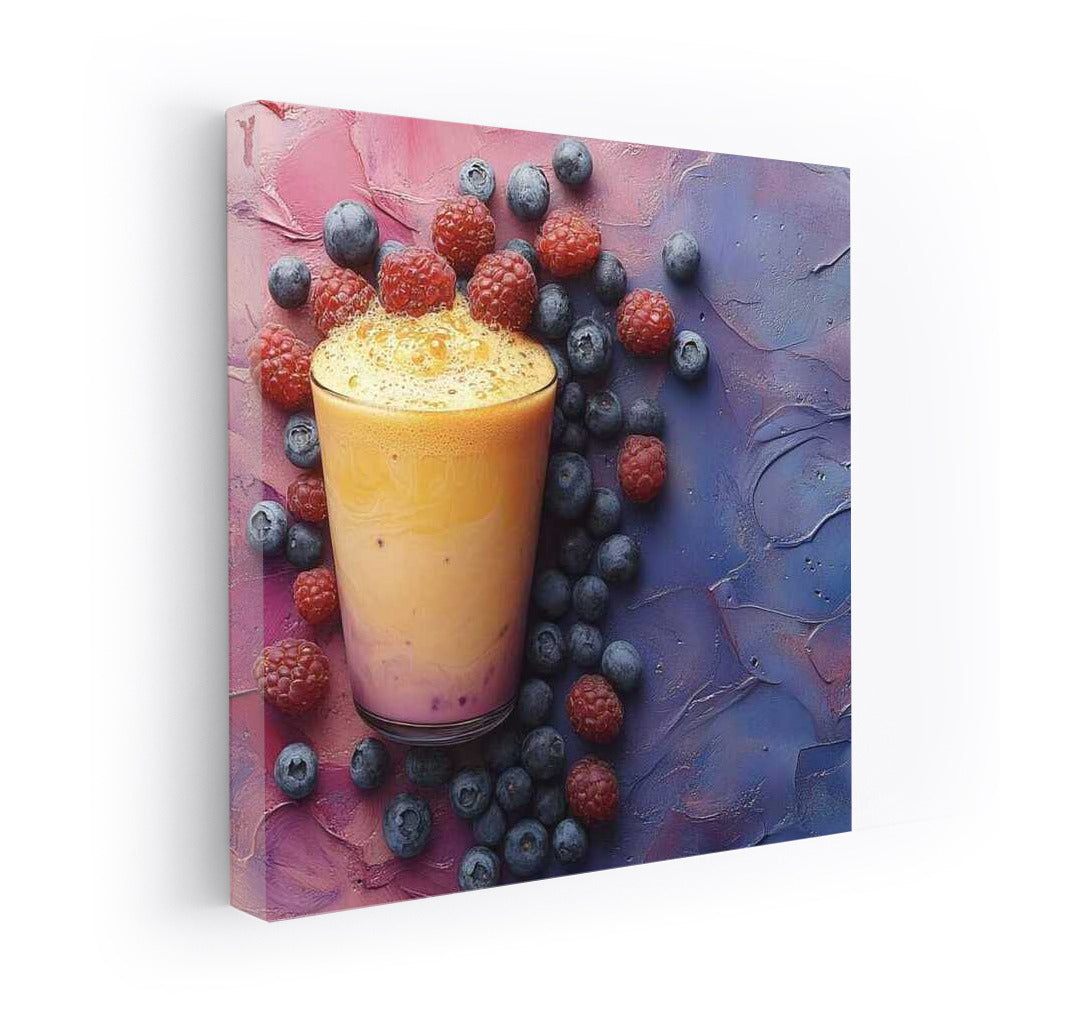 Berry Coffee Break: Blackberries and Raspberries on a Bright Background