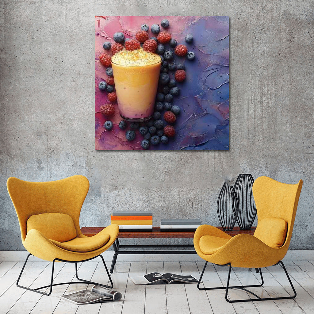 Berry Coffee Break: Blackberries and Raspberries on a Bright Background