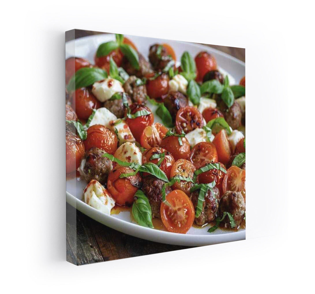 Italian Summer Salad: Tomatoes, Basil and Mozzarella