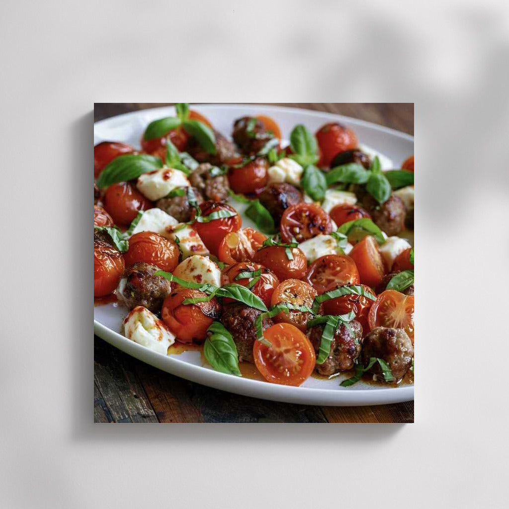 Italian Summer Salad: Tomatoes, Basil and Mozzarella