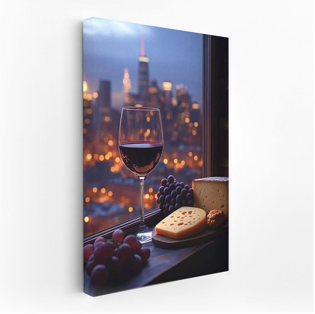 Evening Urban Comfort: Wine and Cheese