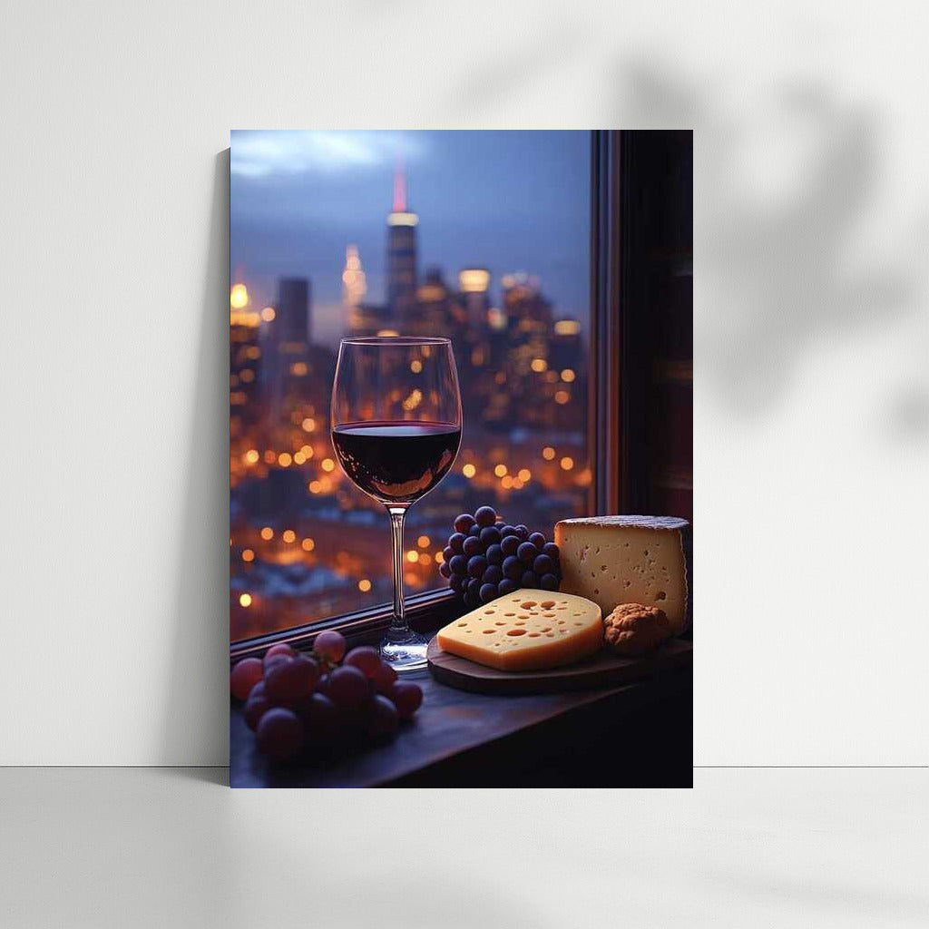 Evening Urban Comfort: Wine and Cheese