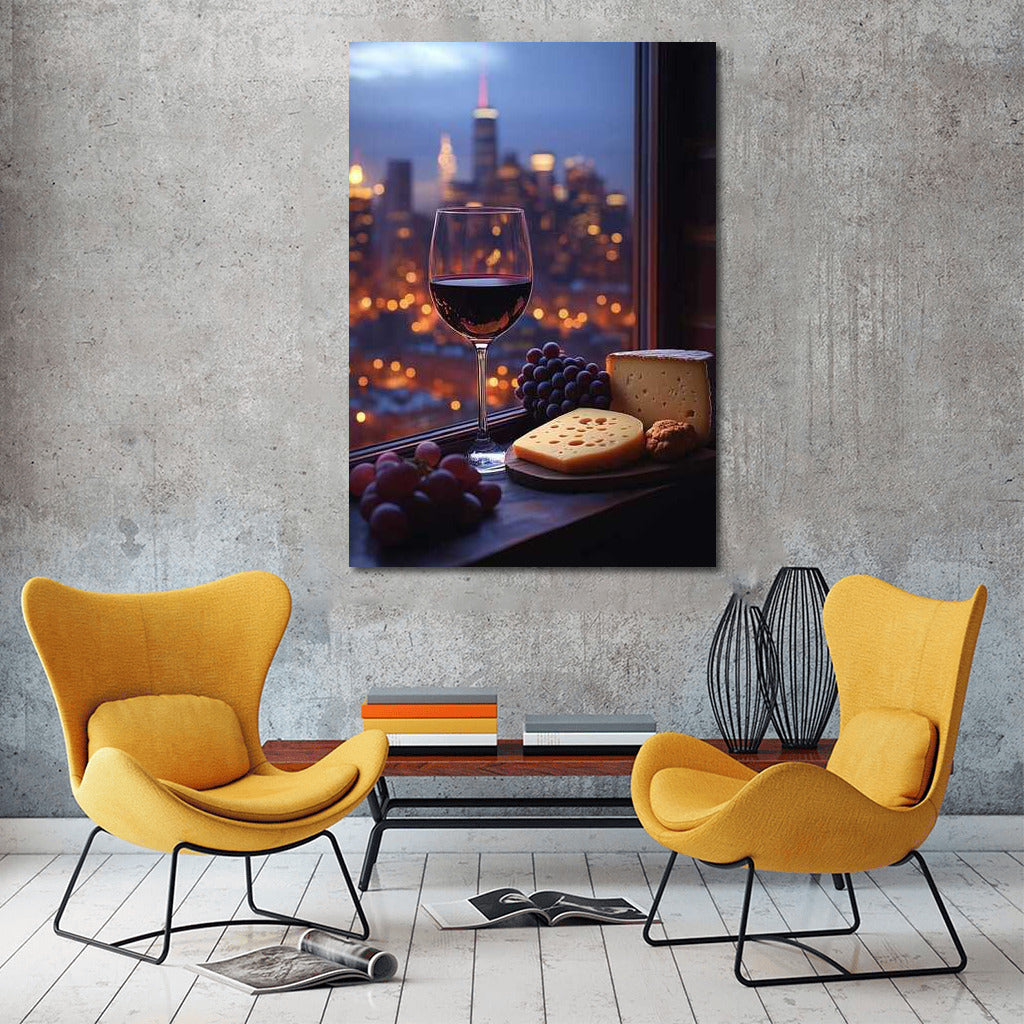 Evening Urban Comfort: Wine and Cheese