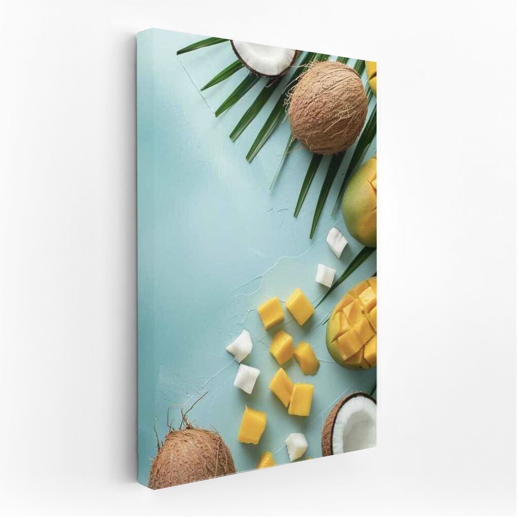 Tropical Waltz: Mango and Coconut in Vibrant Colors
