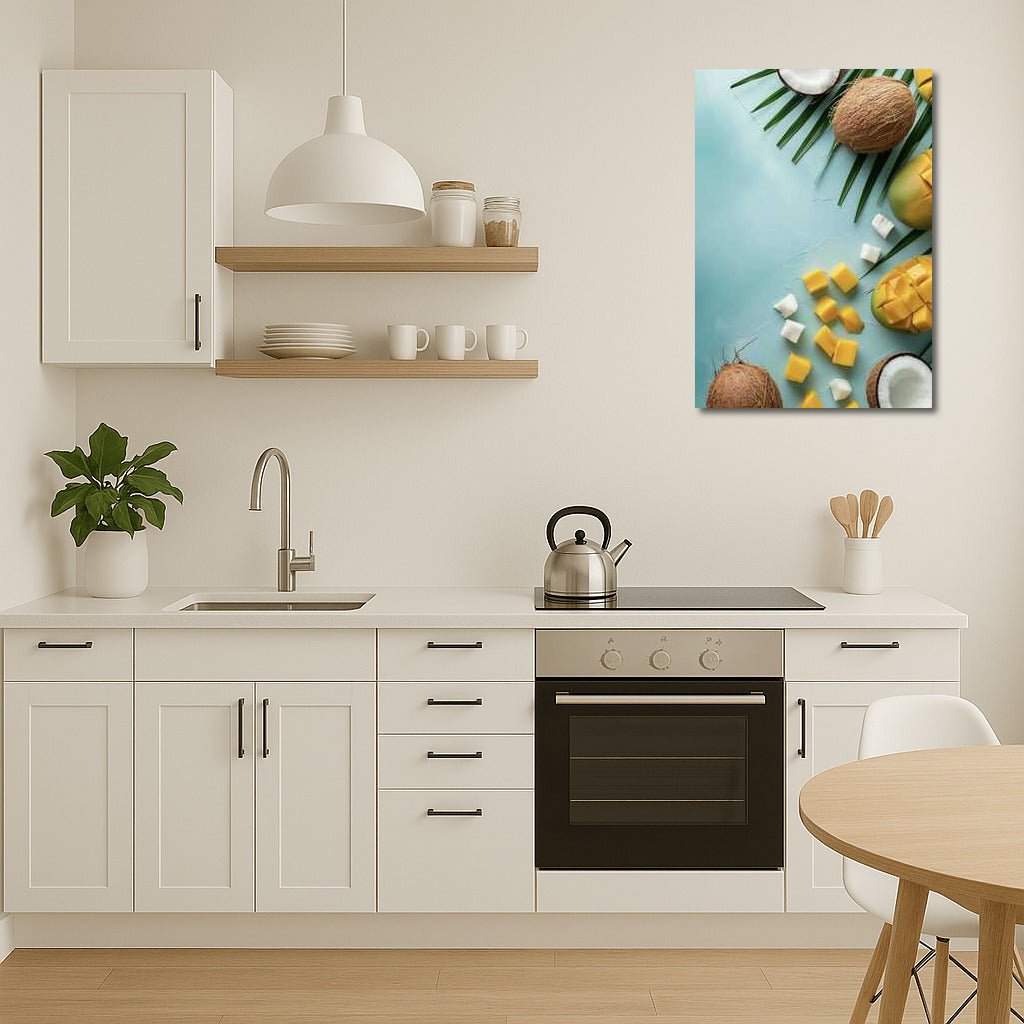 Tropical Waltz: Mango and Coconut in Vibrant Colors