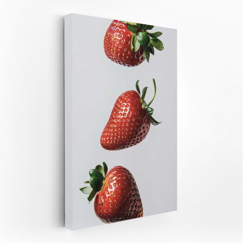 Floating Strawberry Desserts: Tasty Fantasy on the Wall