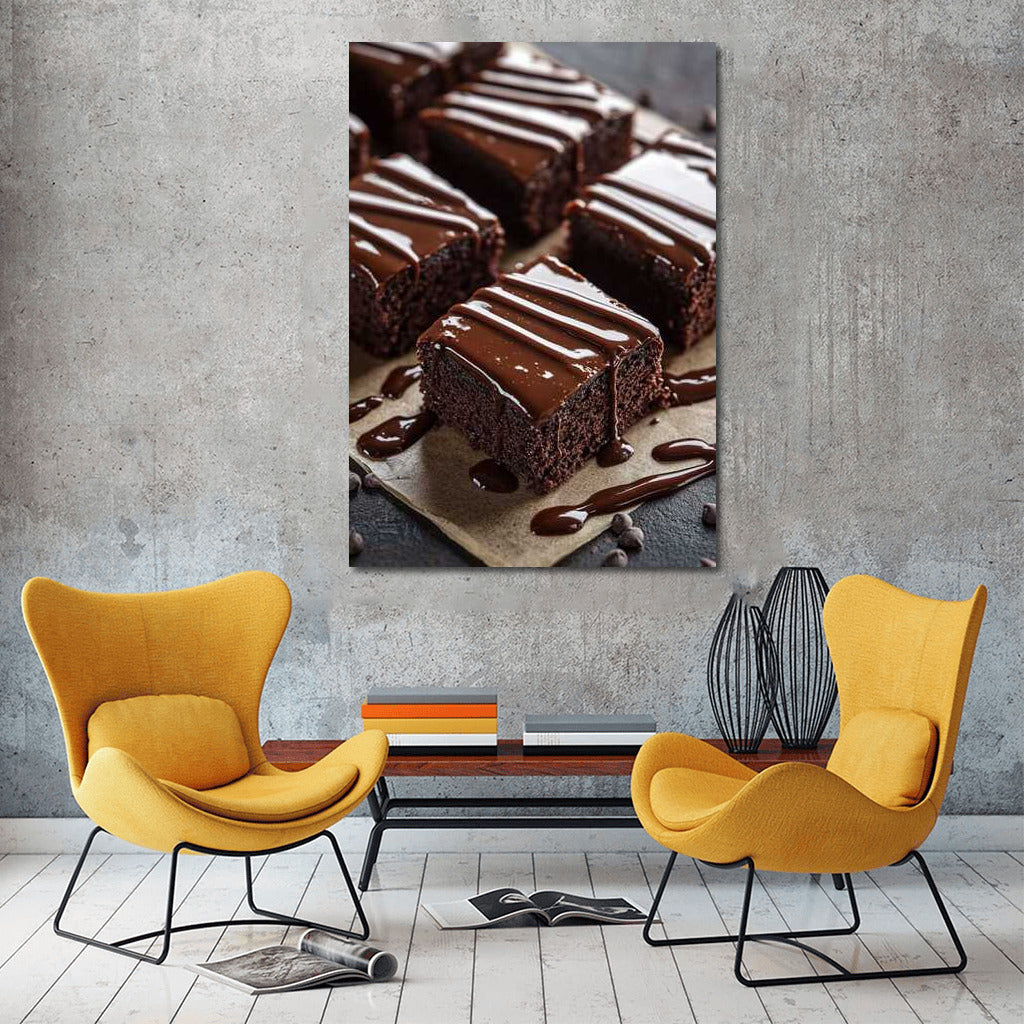 Chocolate Cake: Sweet Temptation for Wall Decor