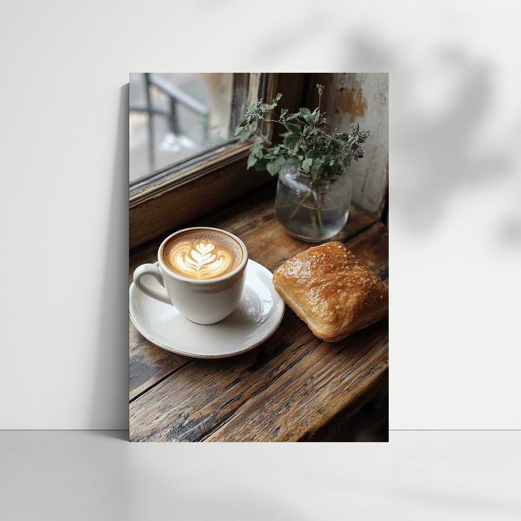 Morning Cappuccino with Crispy Bun