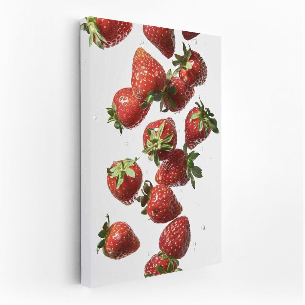 Floating Strawberry Dreams: Vortex of Juicy Berries