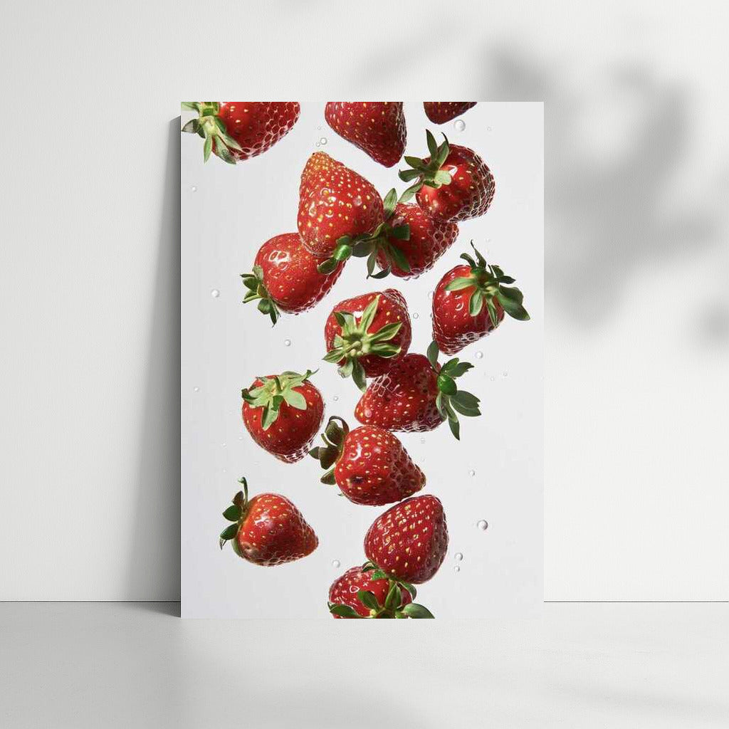 Floating Strawberry Dreams: Vortex of Juicy Berries