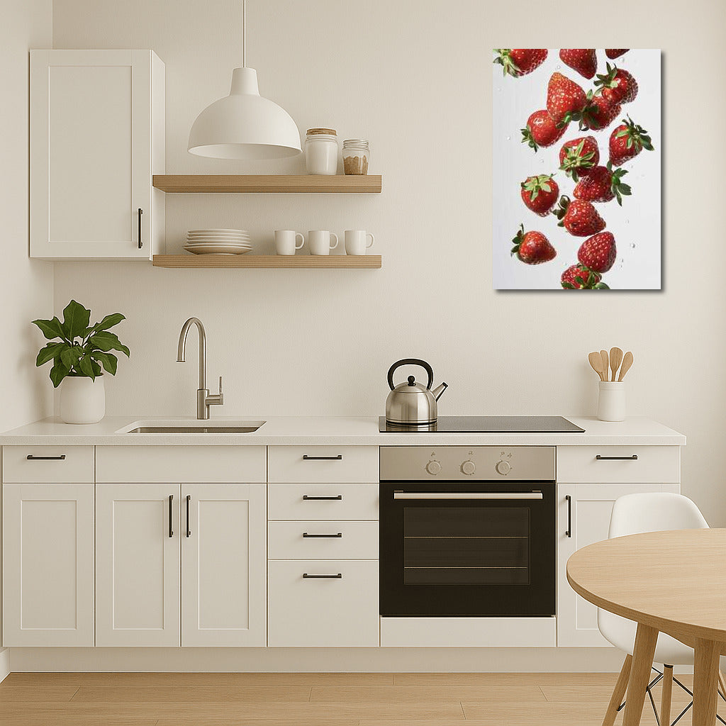 Floating Strawberry Dreams: Vortex of Juicy Berries