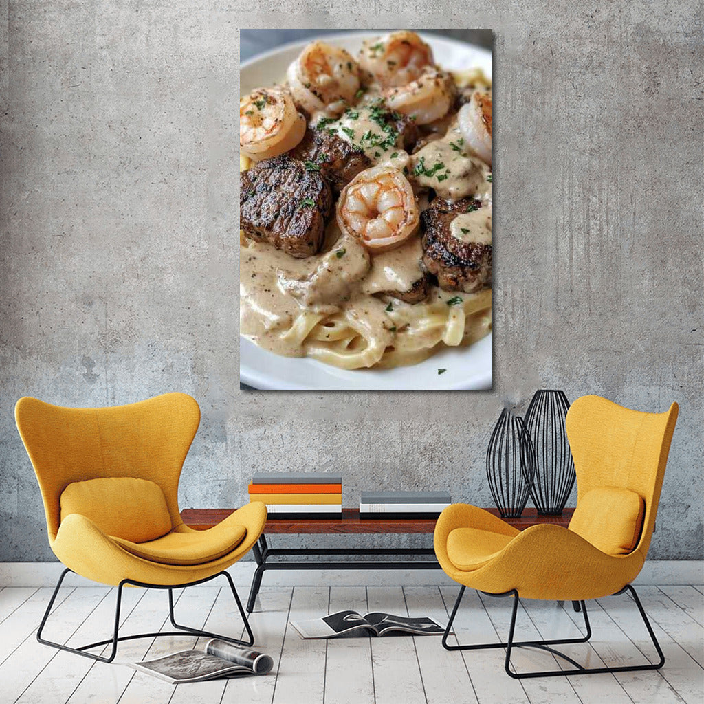 Gastronomic Symphony: Pasta with Shrimp and Creamy Meat