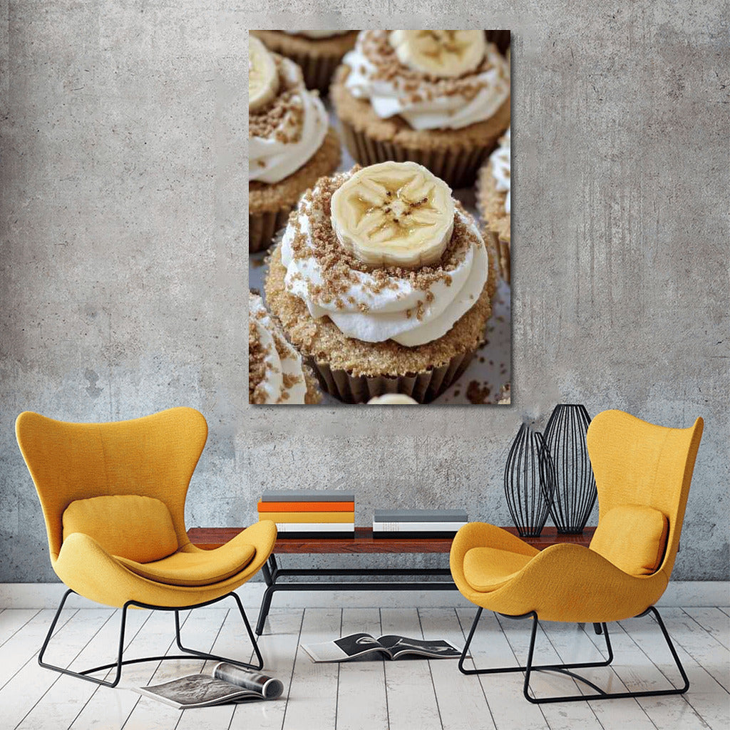Fluffy Banana Cupcake: Yummy Inspiration on the Wall